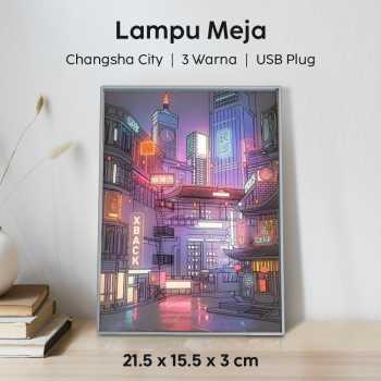 YORYZENG Lampu Meja Hias Lukisan 3in1 Color LED USB 21.5cm - YY21