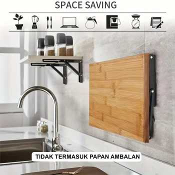 KAK Bracket Engsel Siku Folding Stainless 16 Inch 2 PCS - KAK-6113-B