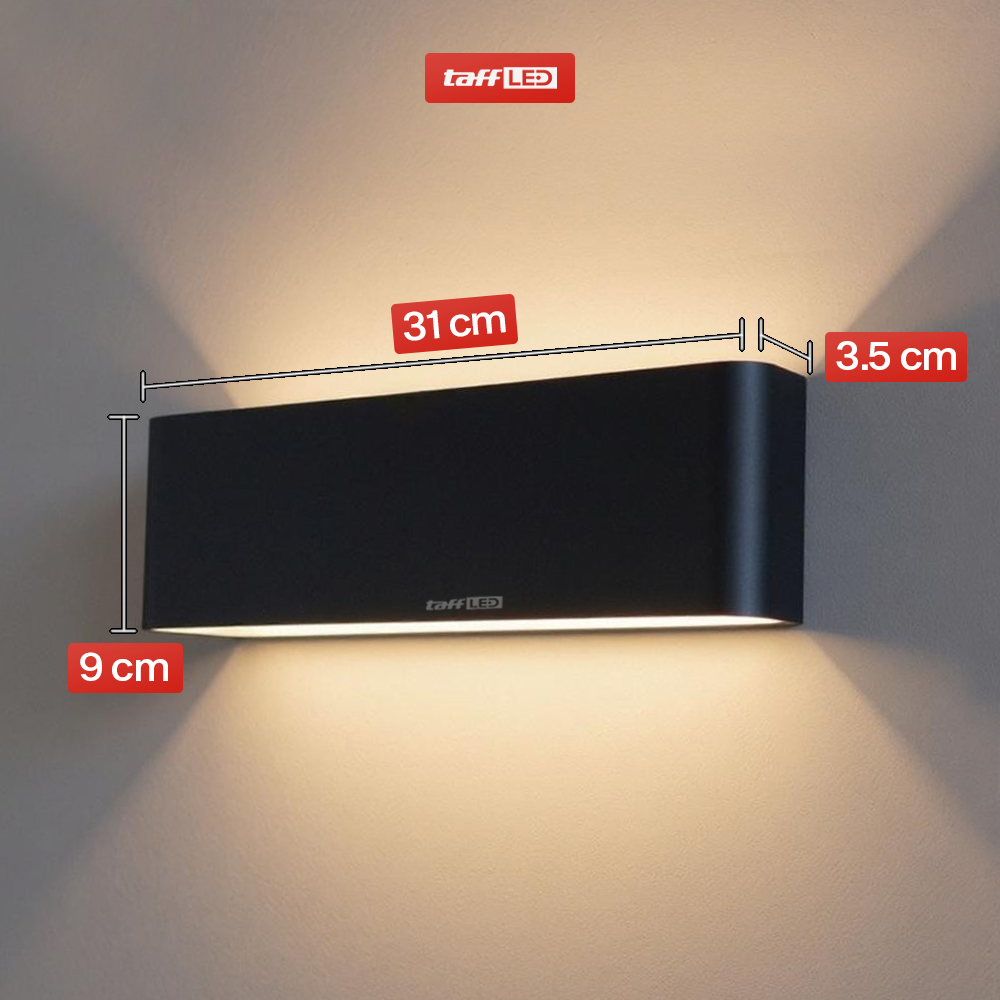 Gambar produk TaffLED Lampu Dinding Hias Minimalis LED Wall Lamp Aluminium 12W Warm White - B1001