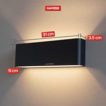 Gambar produk TaffLED Lampu Dinding Hias Minimalis LED Wall Lamp Aluminium 12W Warm White - B1001