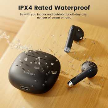 Gambar produk Toocki Earphone Bluetooth 5.3 TWS Earbuds Waterproof IPX4 - HE-080