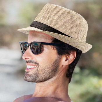 Yingrui Topi Fedora Unisex Laken Hat Jazz Classic Vintage - M-58