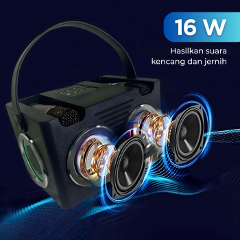 Gambar produk Yism Speaker Bluetooth Karaoke Portable with 2 Microphone 16W - WJ-A830