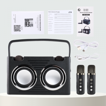Gambar produk Yism Speaker Bluetooth Karaoke Portable with 2 Microphone 16W - WJ-A830