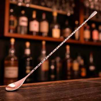 Gambar produk TEAEGG Long Bar Spoon Cocktail Sendok Pengaduk Panjang 40cm - CDF1800