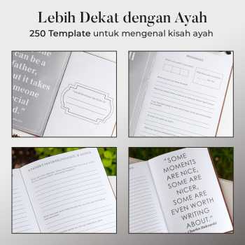Gambar produk BOKME Buku Jurnal Leather Journal Personalized Father Guided Notebook - BK3