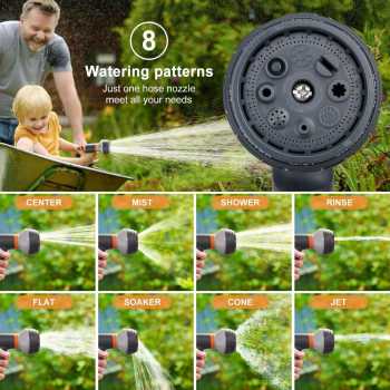 Gambar produk Suiton Semprotan Air Steam Cuci Mobil Nozzles Spray Water Gun 8 Mode - INU108