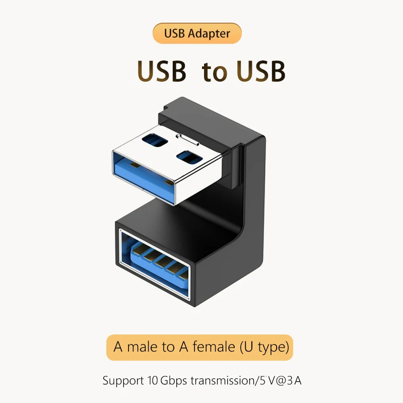 Gambar produk GETA Adaptor USB 3.0 Type A Male ke A Female U Shape 10 Gbps - G-01