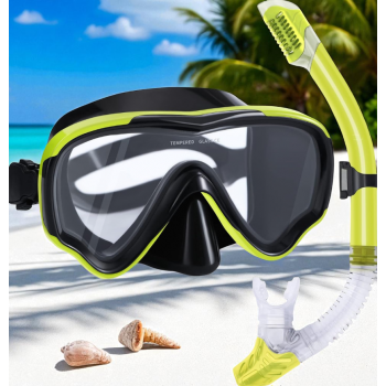 UDO Kacamata Selam Snorkeling Tempered Glass Diving Googgles Unisex - U-16