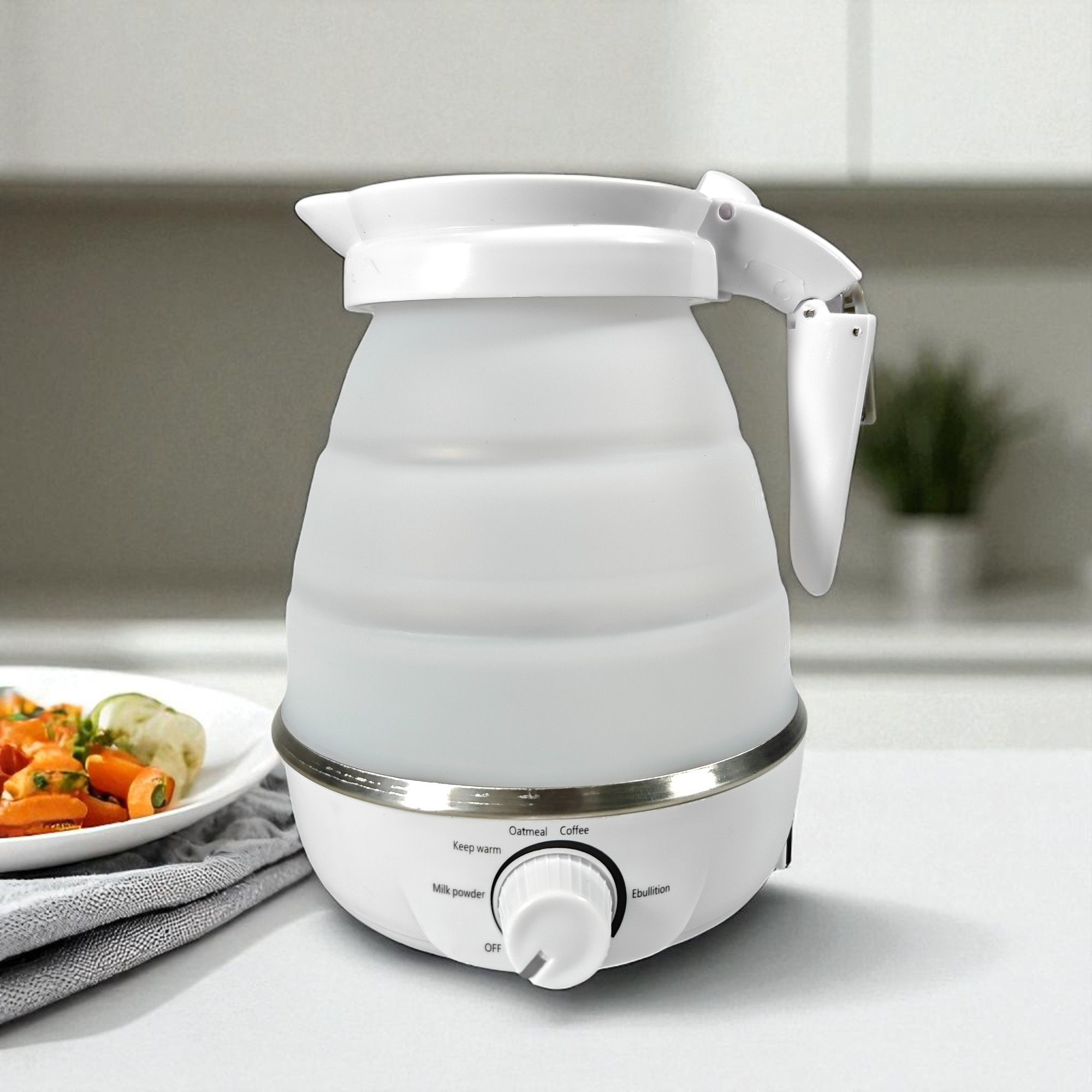 Gambar produk FMA Mini Portable Folding Travel Kettle Stainless Steel 304 850W 600ml - HY-01