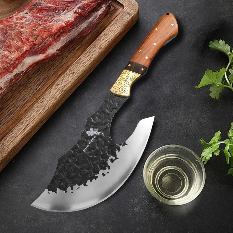 Gambar produk KNIFEZER Pisau Daging Stainless Steel 5Cr15 Forged Cleaver Knife - G275