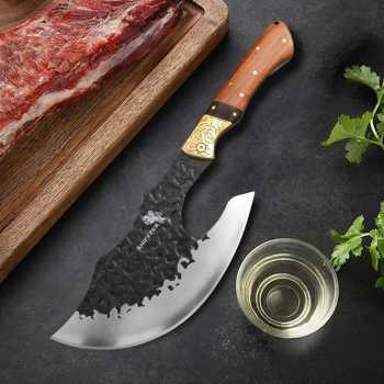KNIFEZER Pisau Daging Stainless Steel 5Cr15 Forged Cleaver Knife - G275