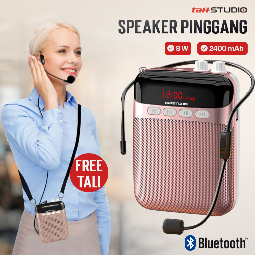 Gambar produk TaffSTUDIO Speaker Pinggang Bluetooth Voice Amplifier Wireless 8W - S26