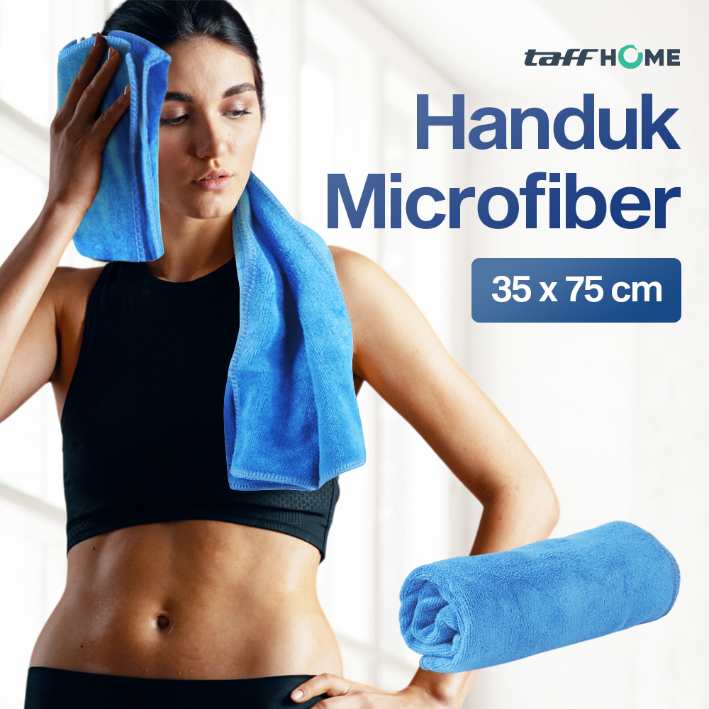 Gambar produk TaffHOME Handuk Microfiber Towel Soft Quick Dry 35x75cm - U0755