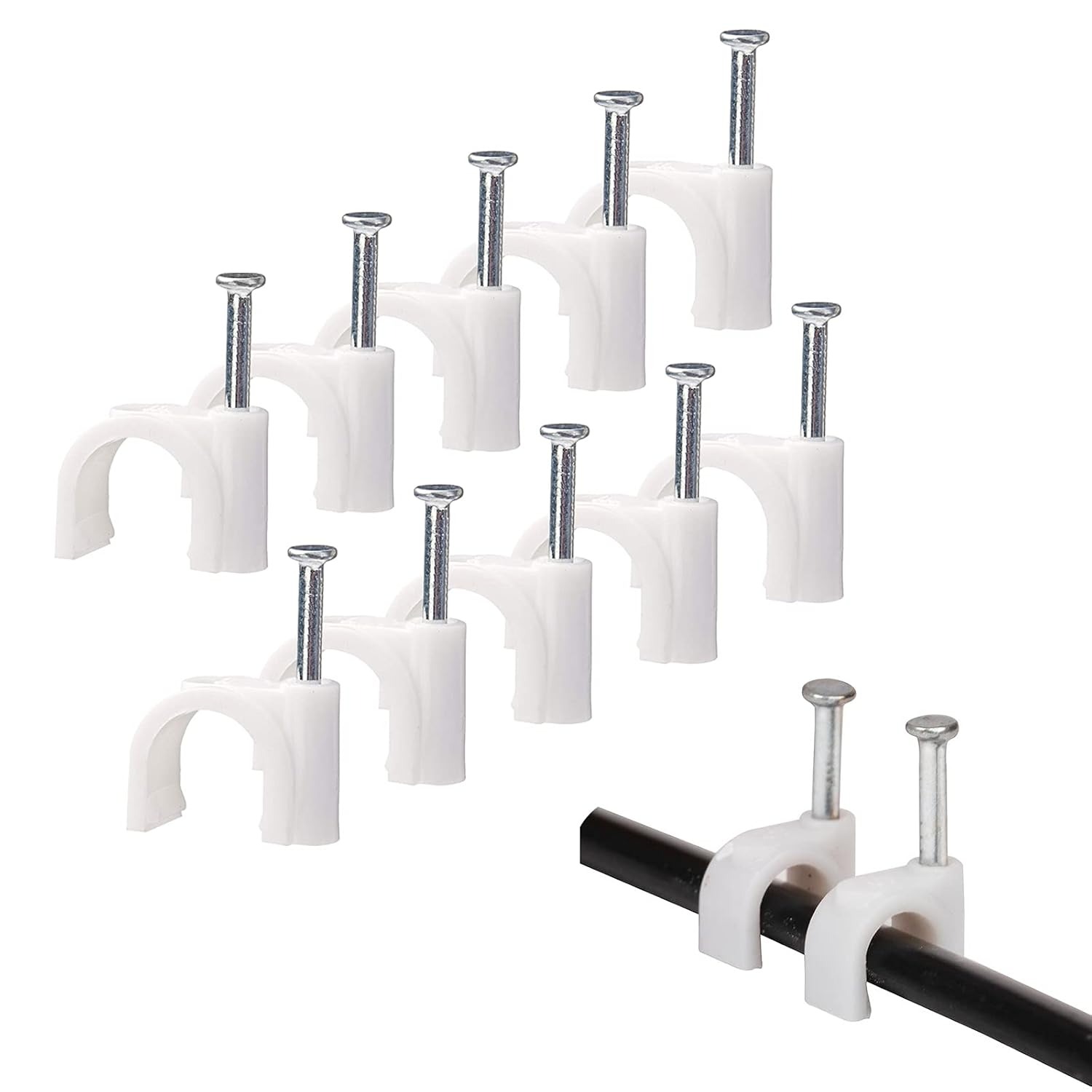 Gambar produk YUEQING Klip Kabel Cable Clip Round Wire Management Electrical 100 PCS 4mm - YQ801