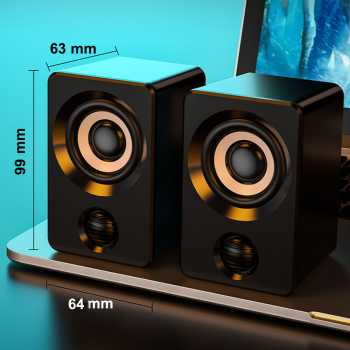 Gambar produk IDEARS Speaker Desktop USB Power 3.5mm Audio Jack Subwoofer Stereo 6W - X9