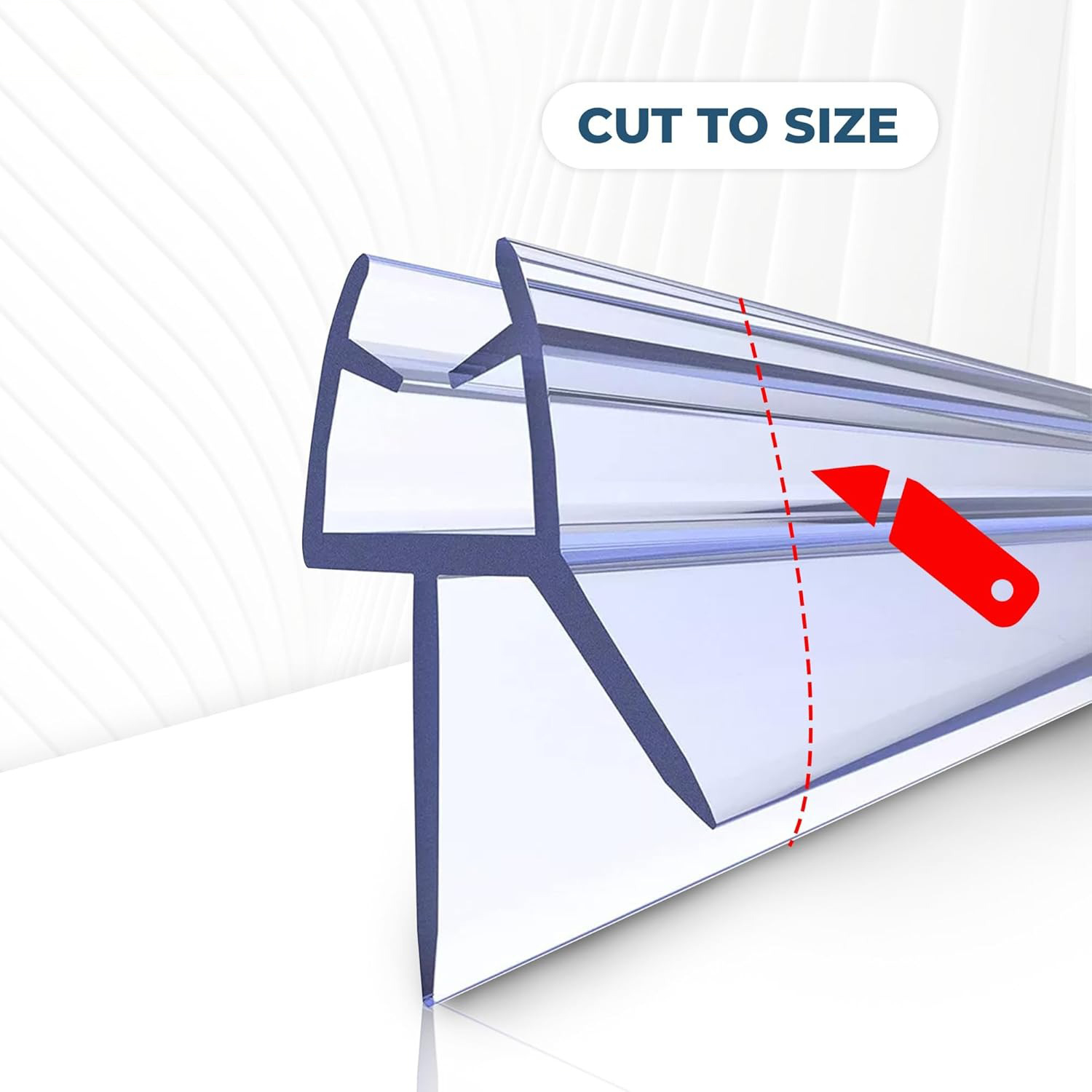 Gambar produk Villy Seal Strip Penutup Celah Pintu Kaca Kamar Mandi Tebal 4-6mm 50cm 20mm - V50