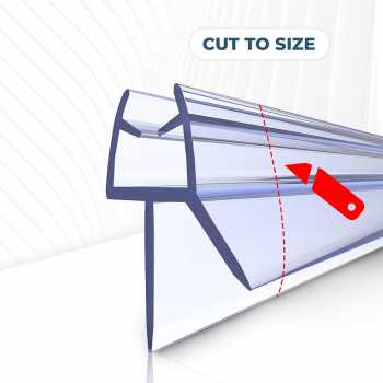 Gambar produk Villy Seal Strip Penutup Celah Pintu Kaca Kamar Mandi Tebal 4-6mm 50cm 20mm - V50