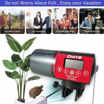 CHIYE Dispenser Makanan Ikan Otomatis Fish Feeder Timer 200ml - CY-039