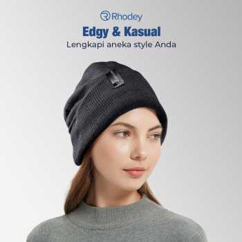 Gambar produk Rhodey Topi Kupluk Rajut Pria Wanita Poliester Beanie Hat Winter - EC002