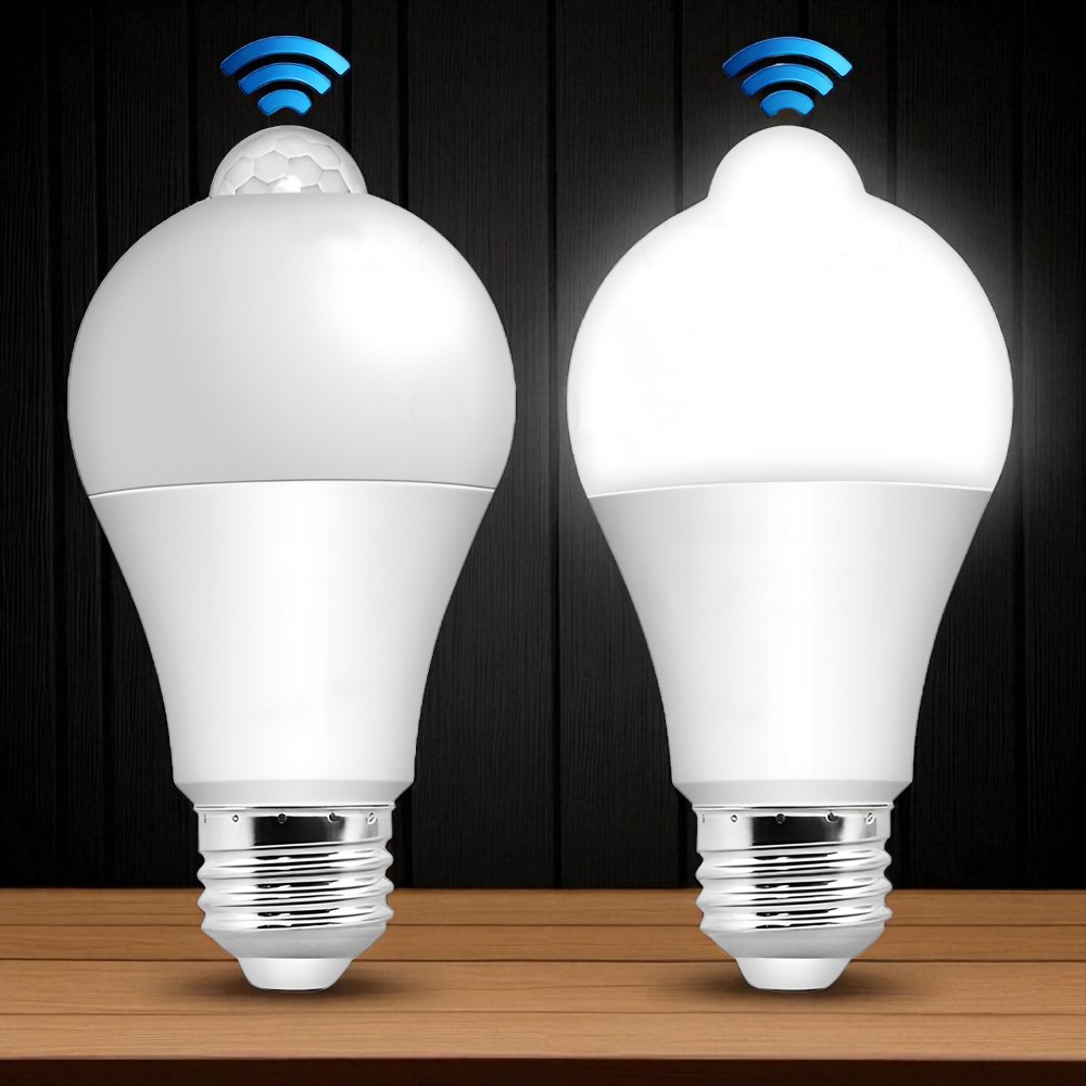 Gambar produk ExLED Lampu LED dengan PIR Sensor E27 4000K 12W Natural White - Ex01