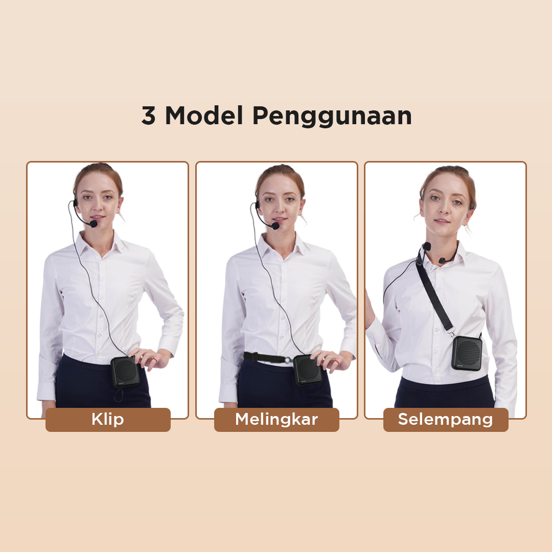 Gambar produk Proms Penguat Suara Mini Megaphone Active Speaker Tourguide Bluetooth - S62