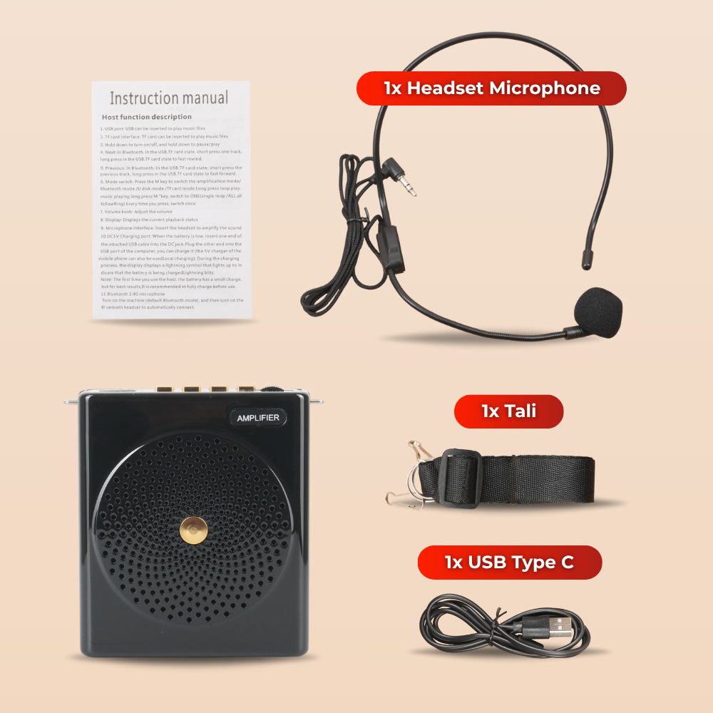 Gambar produk Burt-s Speaker Pinggang Bluetooth Voice Amplifier Wired 3W - S61