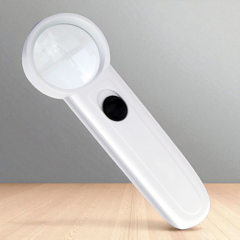 Gambar produk Kaca Pembesar Handheld Magnifiying Glass Lup with 2 LED 35mm 8X - JM-Z19