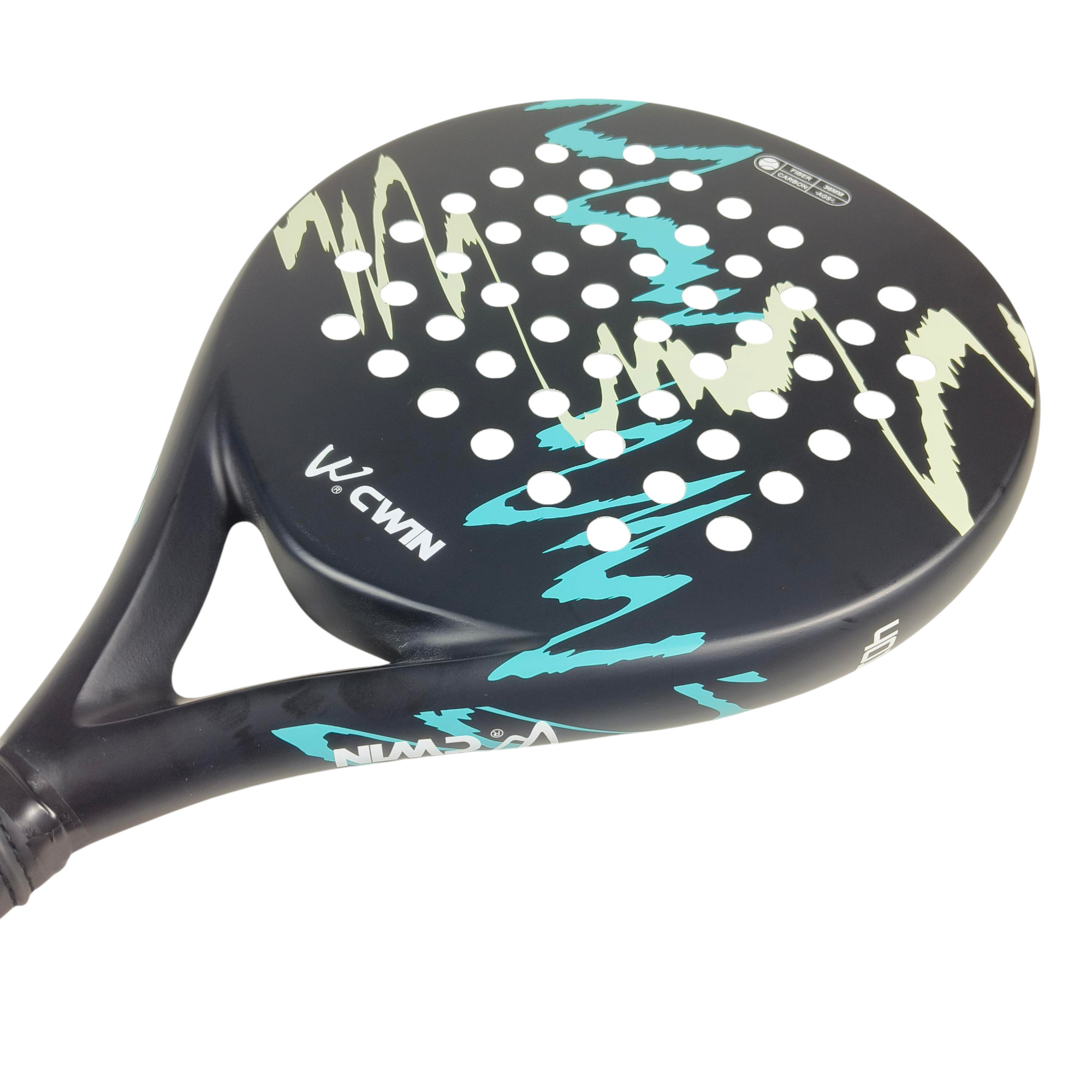 Gambar produk CWIN Raket Padel Teardrop Carbon Glass Fiber 3.6cm Thickness 365g - 4018