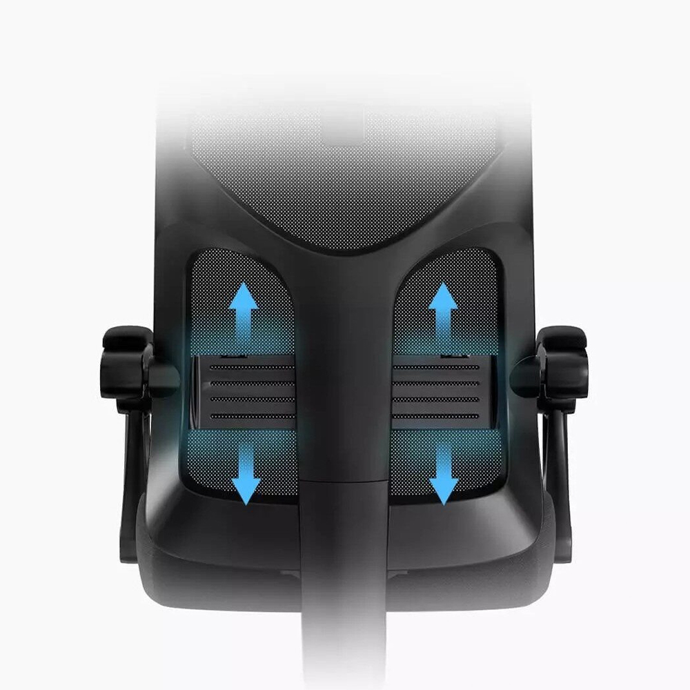 Gambar produk HBADA Kursi Kantor Ergonomic Office Chair Lumbar Support Headrest - HDNY164BM