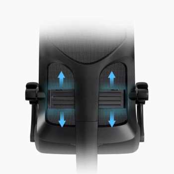 Gambar produk HBADA Kursi Kantor Ergonomic Office Chair Lumbar Support Headrest - HDNY164BM