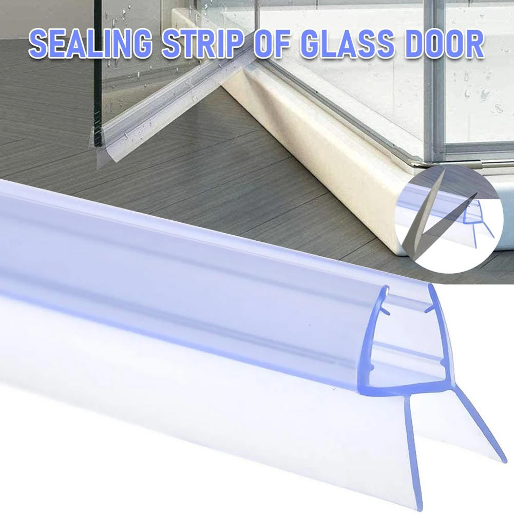 Gambar produk Villy Seal Strip Penutup Celah Pintu Kaca Kamar Mandi Tebal 4-6mm 50cm 20mm - V50