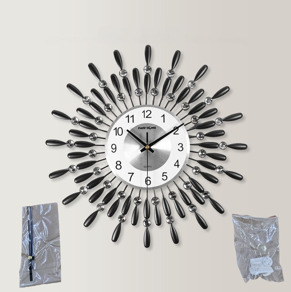 Gambar produk TaffHOME Jam Dinding 3D Quartz Clock Creative Luxury Diamond 38cm - H74