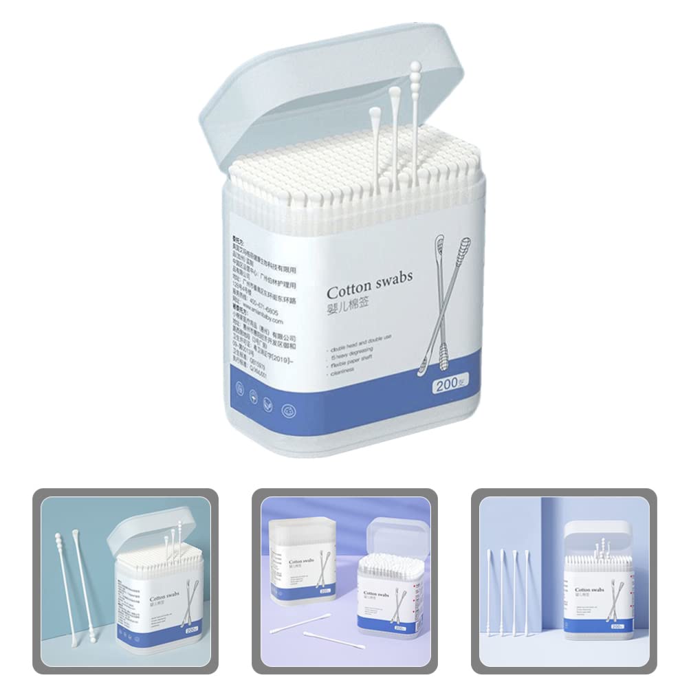 Gambar produk BTX Cotton Swab Korek Kuping Double Headed Baby Ear Boogers 200 PCS - INU129