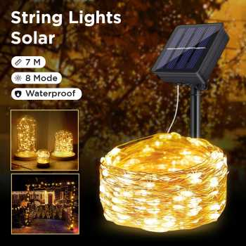 OKAL Lampu Hias Tumblr String Lights 50 LED 7M with Solar Panel - OKLED7