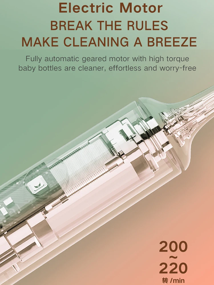 Gambar produk FMA Set Sikat Pembersih Botol Elektrik Silicone Cleaning Brush 1200mAh - FM-SY
