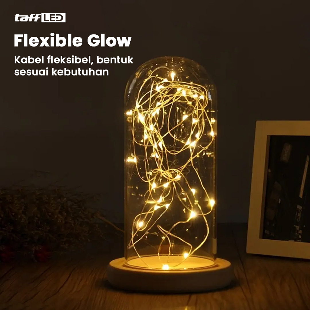 Gambar produk TaffLED Lampu Hias String Lights Waterproof 100 LED with Solar Panel - M071