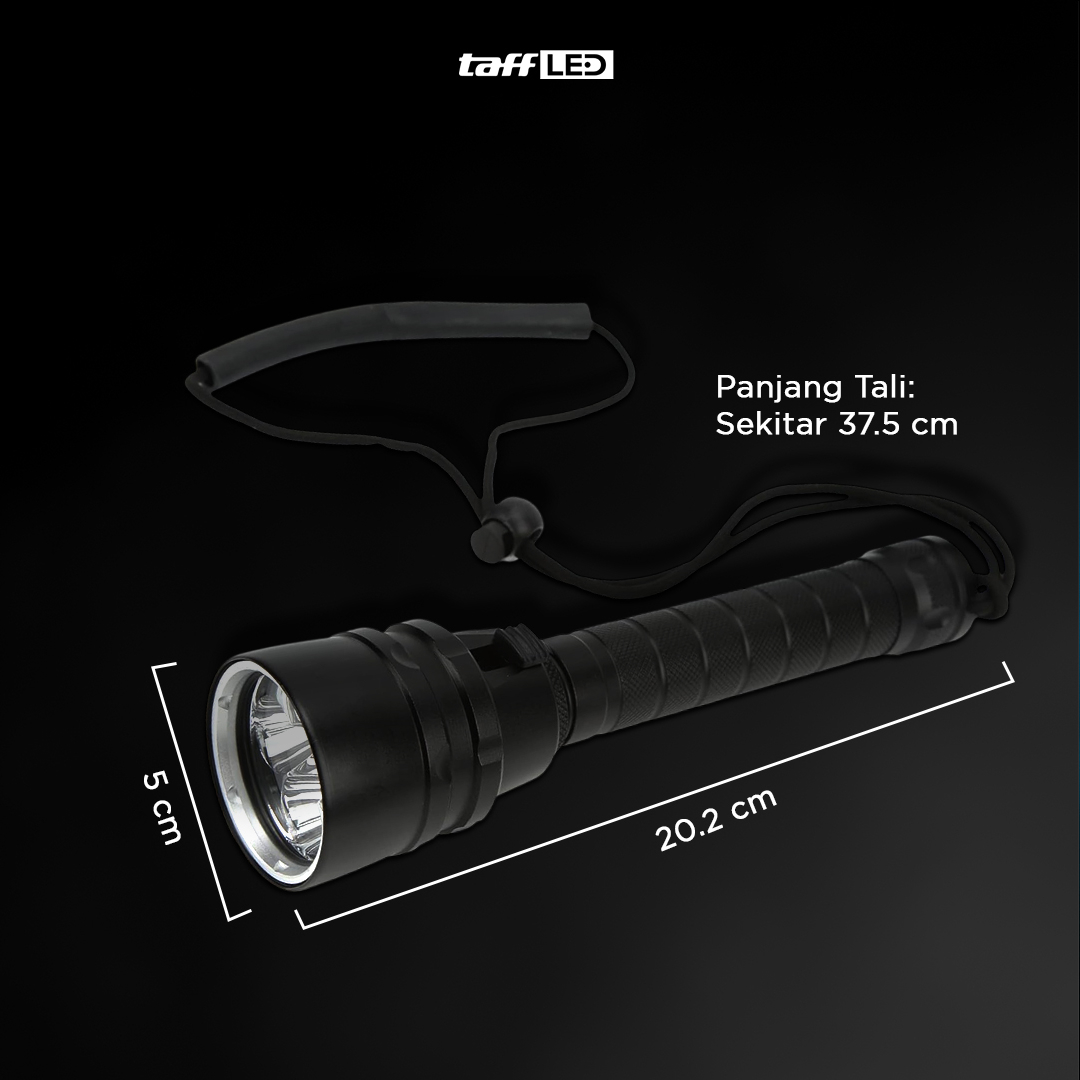 Gambar produk TaffLED Senter LED Scuba Dive Waterproof IP68 T6 10000 Lumens - TG-S151