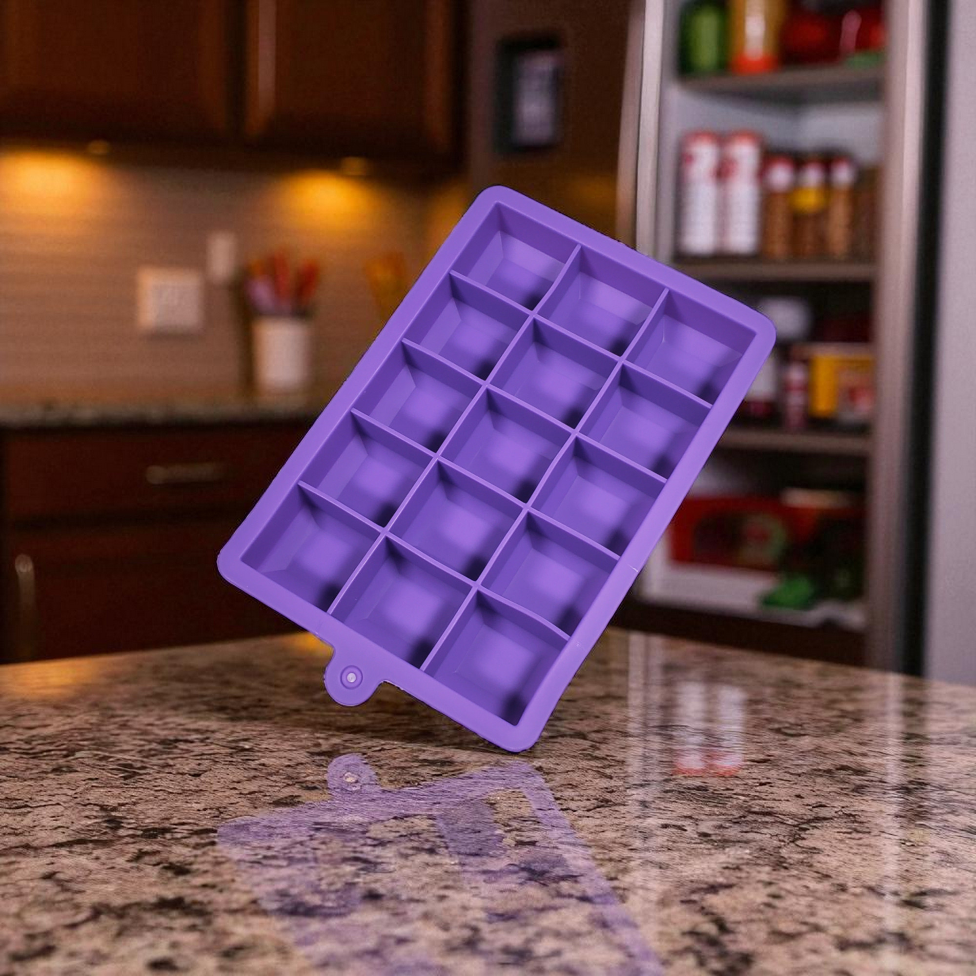 Gambar produk TaffHOME Cetakan Es Batu Silikon Kotak 15 Grid Ice Cube Tray - DY0971