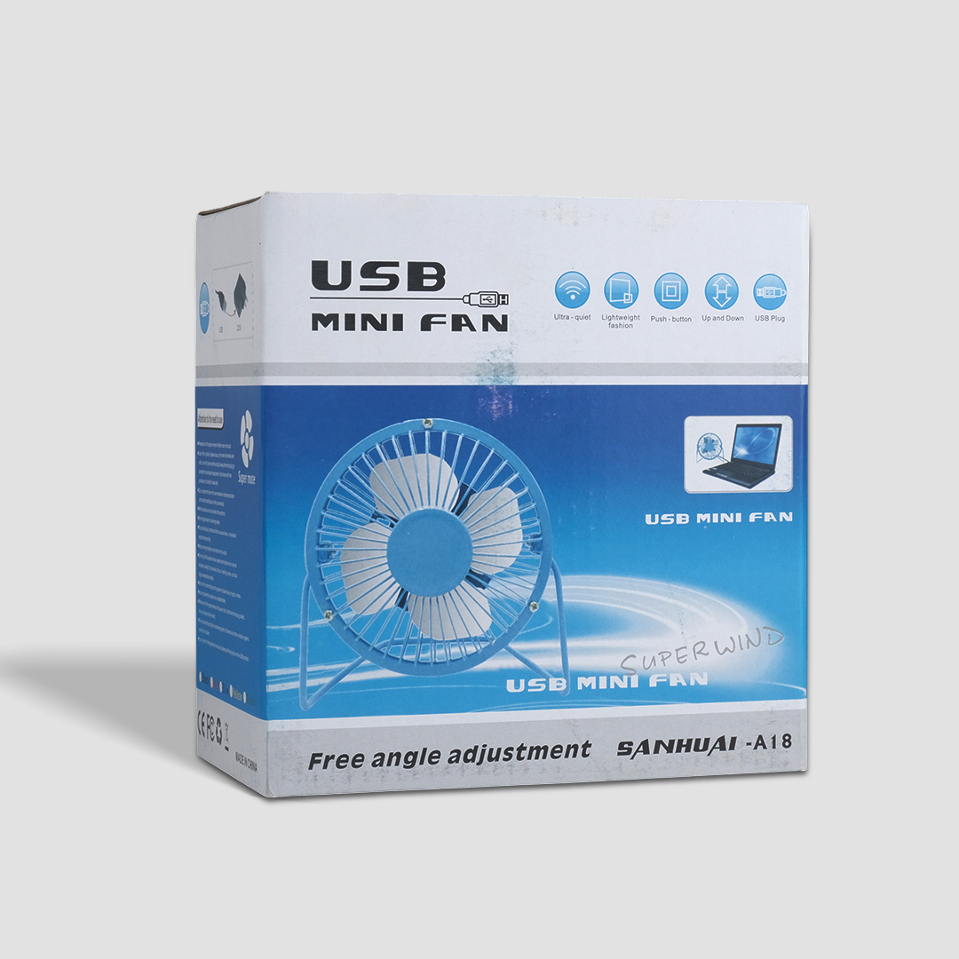 Gambar produk SANHUAI Kipas Angin Meja Portable Desk Table Fan USB 5.3 Inch 2.5W - A18