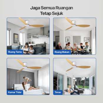 Gambar produk SOVE Kipas Angin Gantung Plafon Ceiling Fan 52 Inch - FS2007