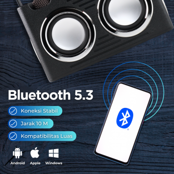 Gambar produk Yism Speaker Bluetooth Karaoke Portable with 2 Microphone 16W - WJ-A830