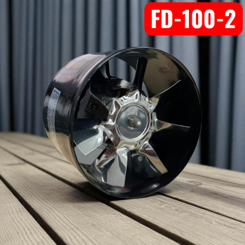 EXHI Exhaust Fan Kitchen Kipas Pembuangan Asap Dapur 20W Steel Copper - FD-100-2