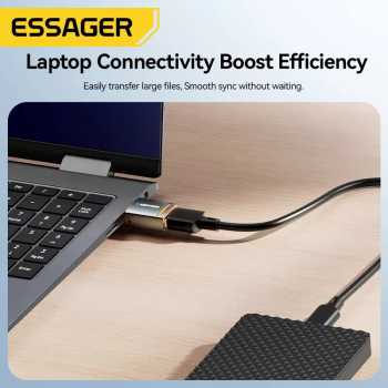 Gambar produk ESSAGER OTG Type C to USB A 3.0 Adapter Converter Fast Charging 5A - ES-OTG17