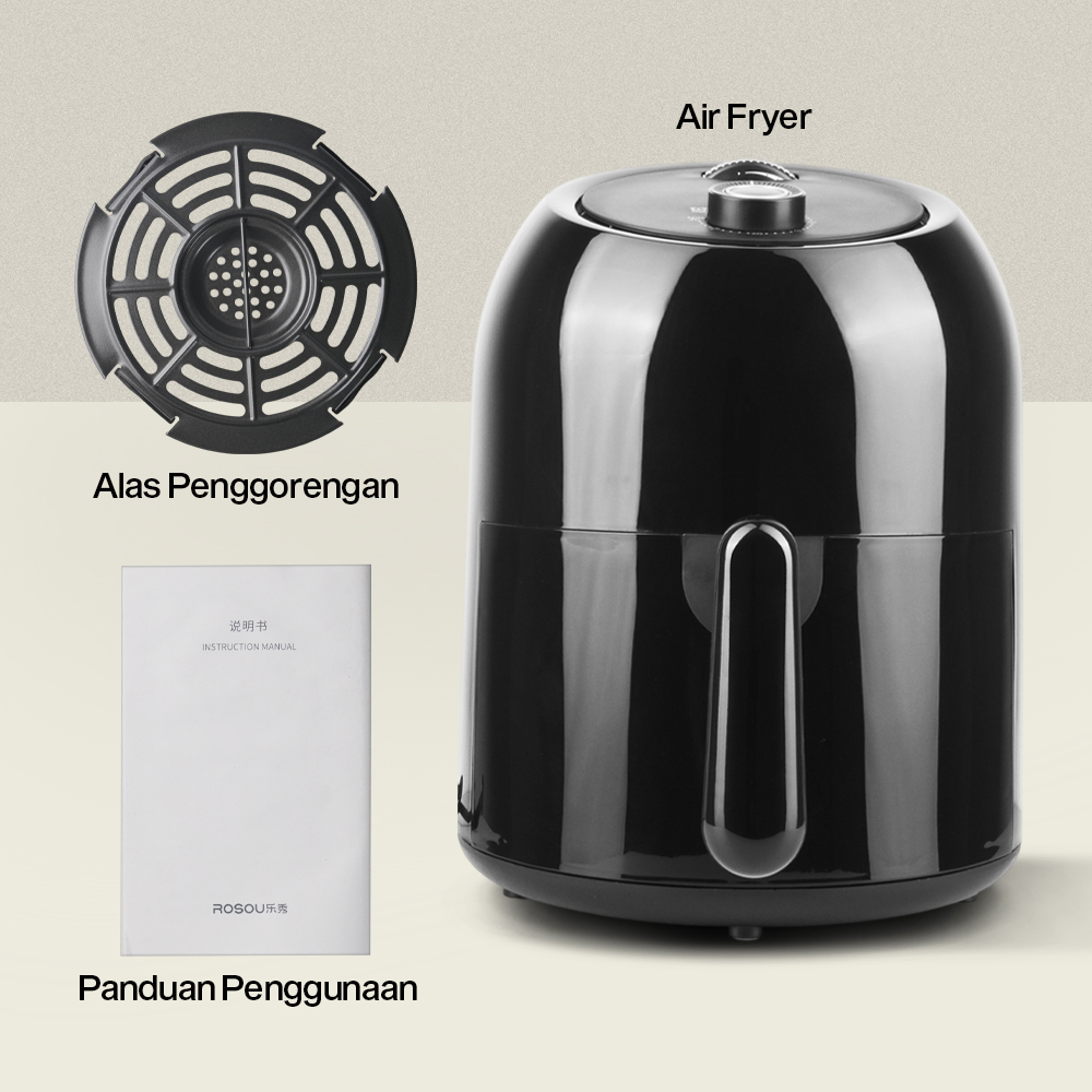 Gambar produk Rosou Air Fryer Mesin Penggoreng Tanpa Minyak 2nd Edition 2.5L OA2 - OA2