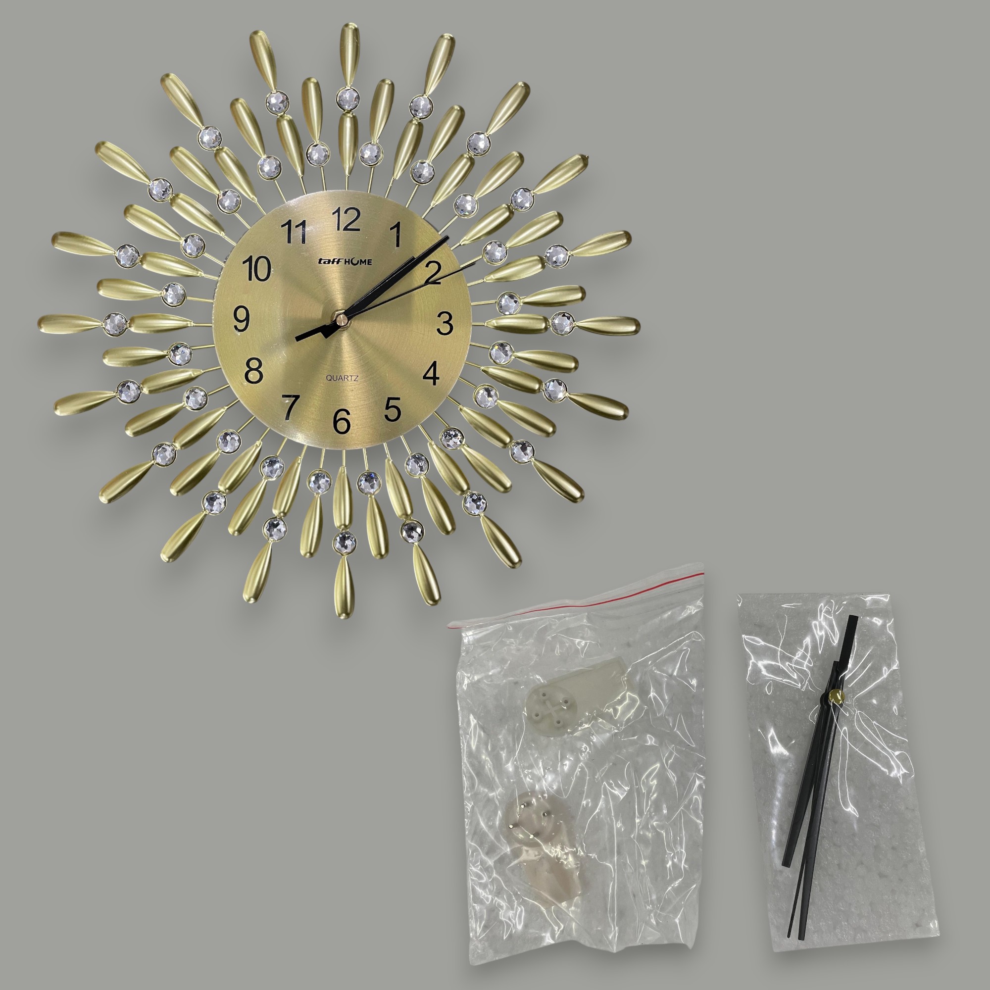 Gambar produk TaffHOME Jam Dinding 3D Quartz Clock Creative Luxury Diamond 38cm - H74
