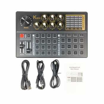 Gambar produk LEEDOAR Mixer Audio External Sound Card Live 16 Effect - K800