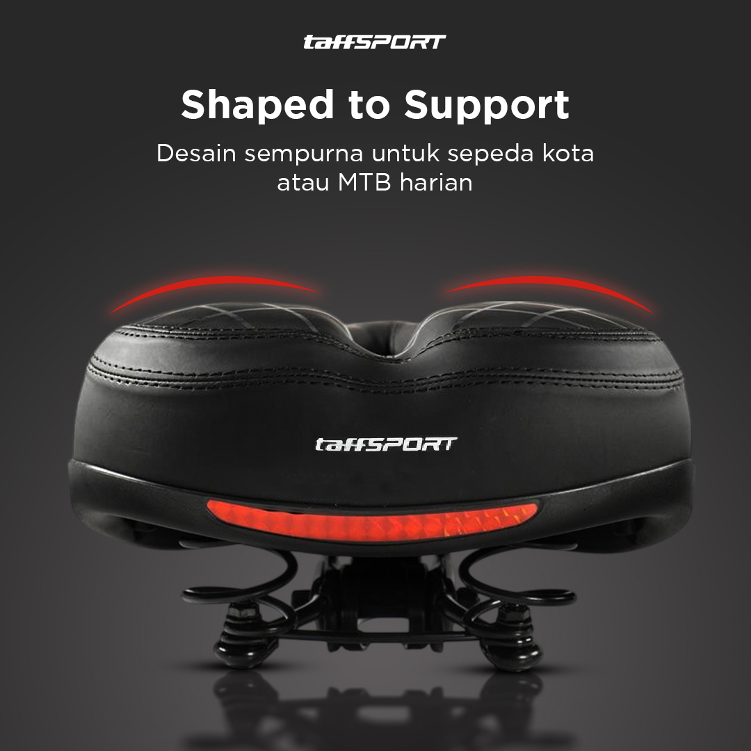 Gambar produk TaffSPORT Sadel Sepeda Shock Spring Absorption Reflective Tape - SX118-1