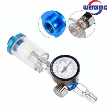 WENXING Spray Gun Air Regulator Gauge In-line Water Filter Adapter - W101