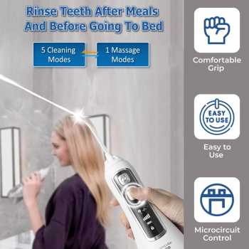 Waterpulse Dental Flosser Semprot Pembersih Gigi 5 Mode 320ml - V580